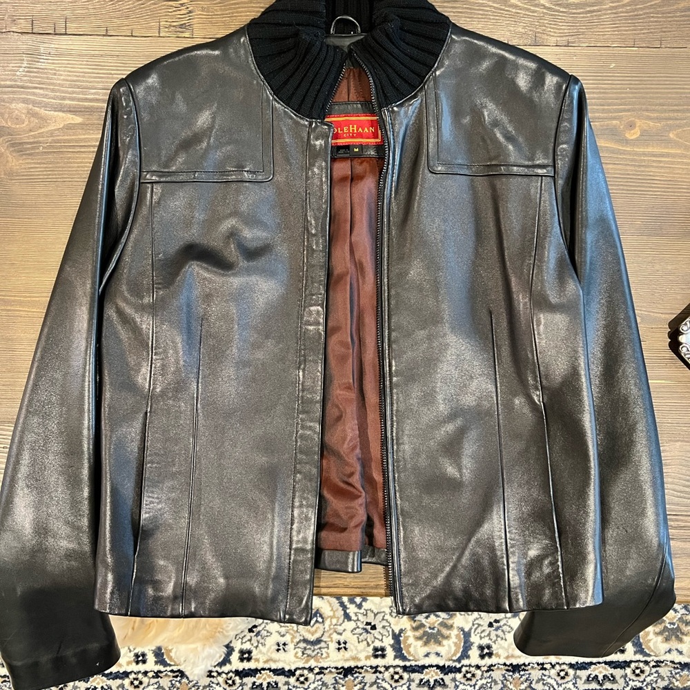 Leather COLE HAAN jacket